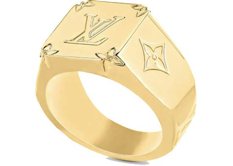 louis vuitton ring mens gold|lv monogram ring.